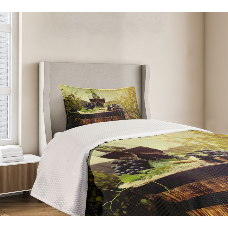 Scenic Tuscany Vineyard Bedspread Set