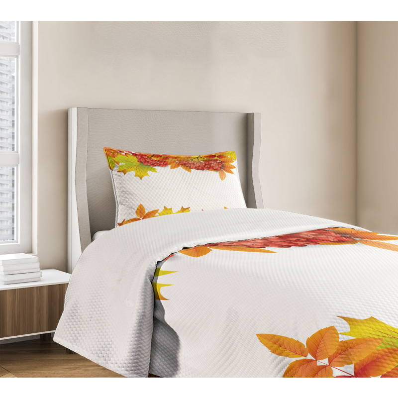 Autumn Branches Border Bedspread Set