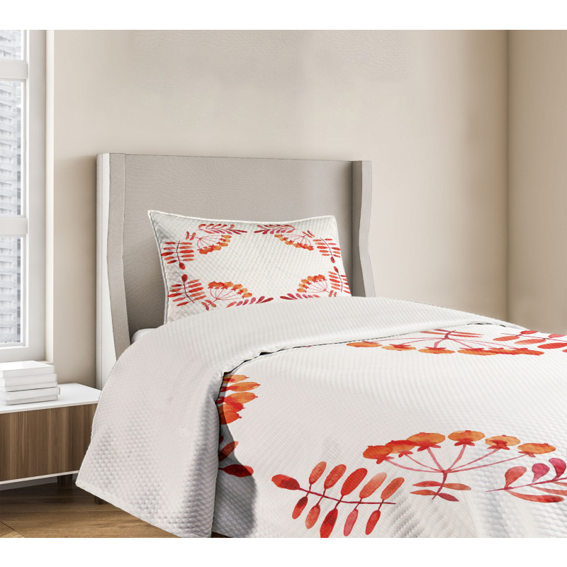 Leaves Fruits Bedspread Set