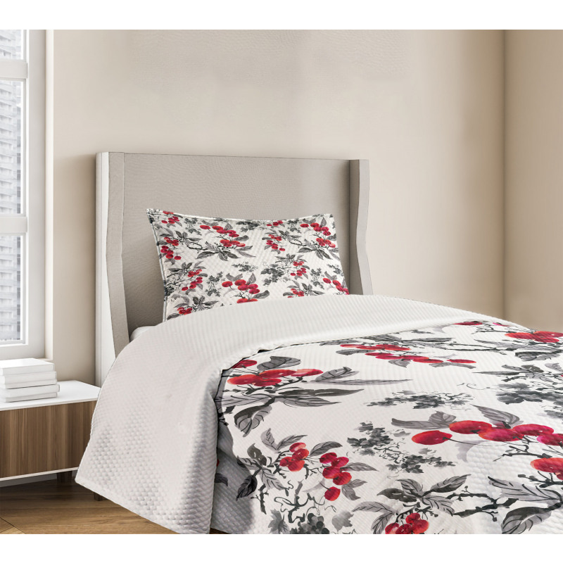 Abstract Botany Garden Bedspread Set