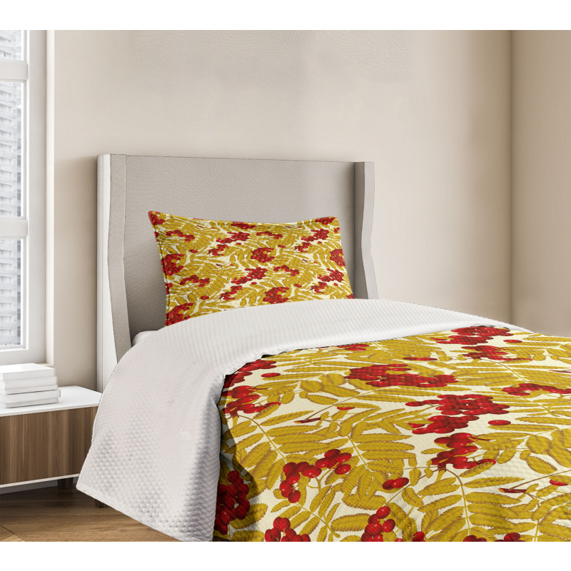 Juicy Ripe Fruits Leafage Bedspread Set