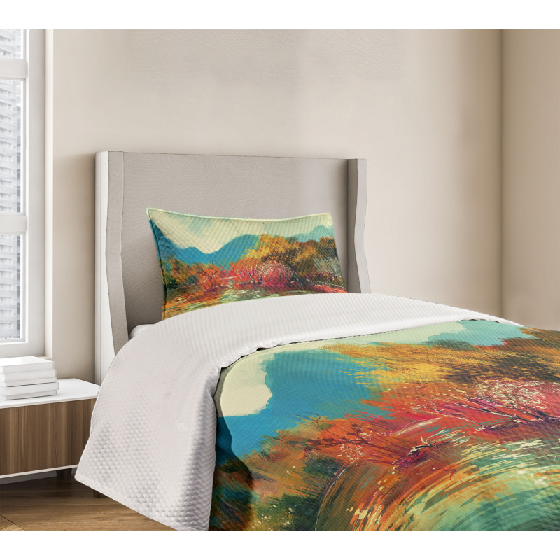 Surreal Autumn Forest Bedspread Set