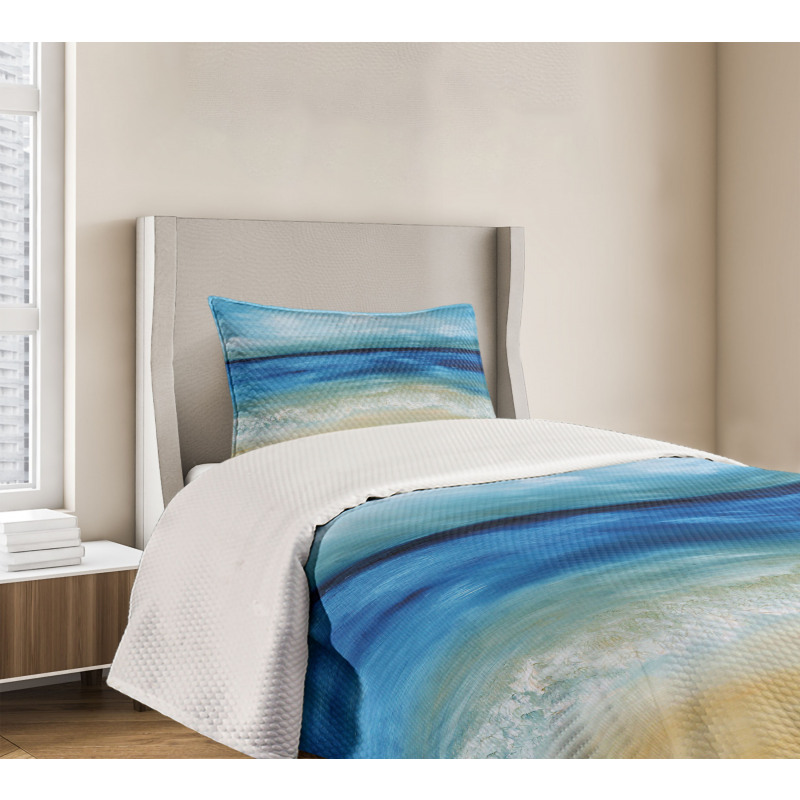 Tropical Sandy Beach Bedspread Set