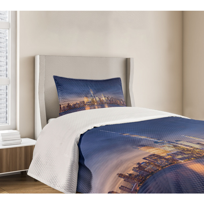 New York Skyline Evening Bedspread Set