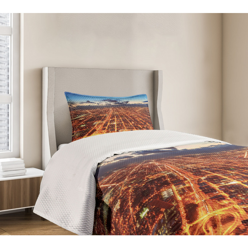 Chicago Downtown Aerial Bedspread Set