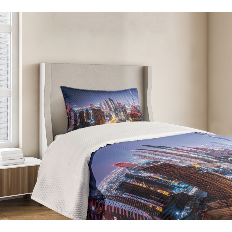 Night Dubai Tourist Travel Bedspread Set