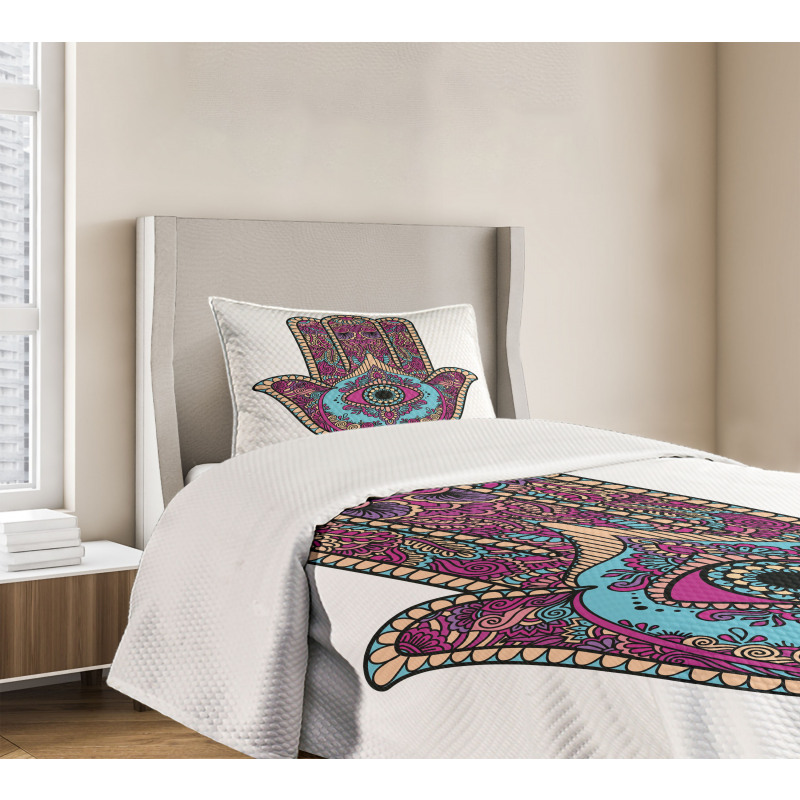 Doodle Swirls Evil Eye Bedspread Set