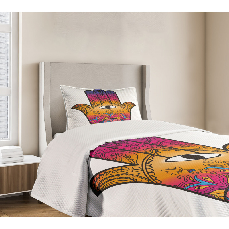 Mystical Colorful Lotus Bedspread Set