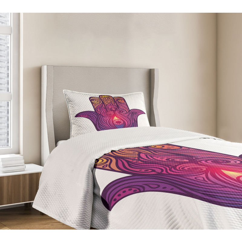 Vivid Floral Aura Energy Bedspread Set