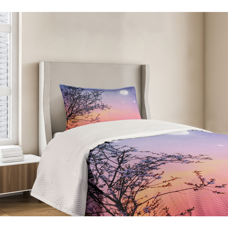 Dreamy Sky Spring Tree Bedspread Set