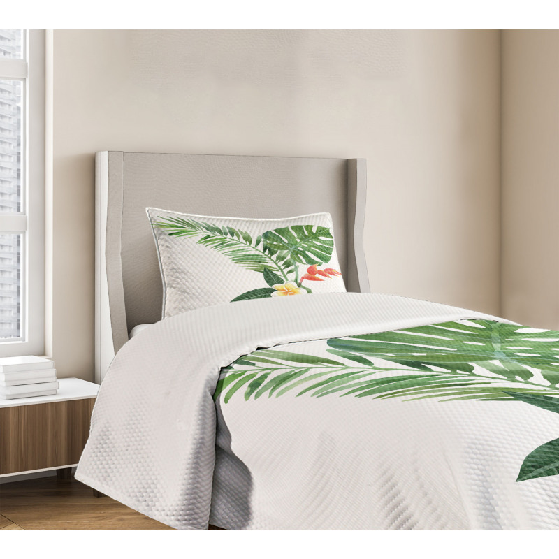 Blooming Tropical Fern Bedspread Set