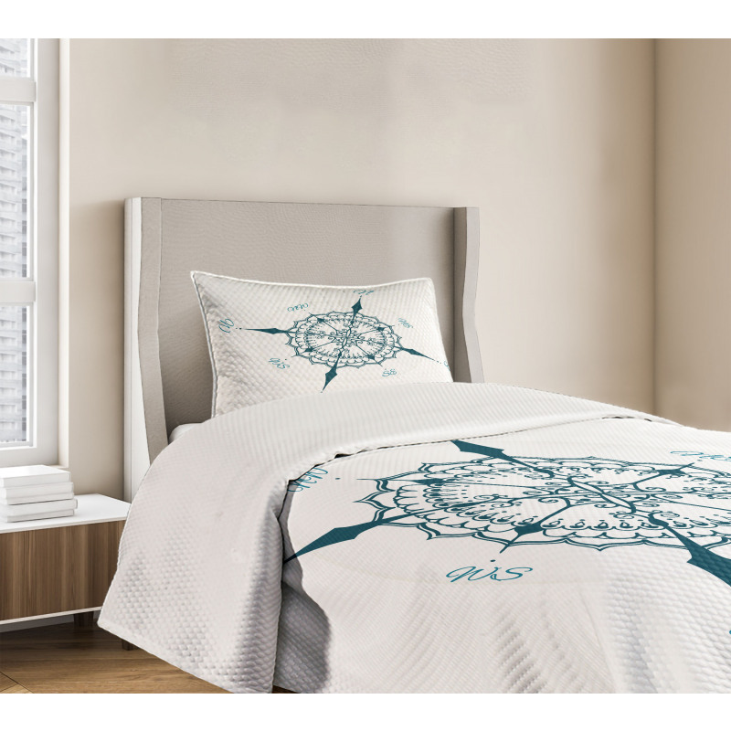 Floral Design Drawing Bedspread Set