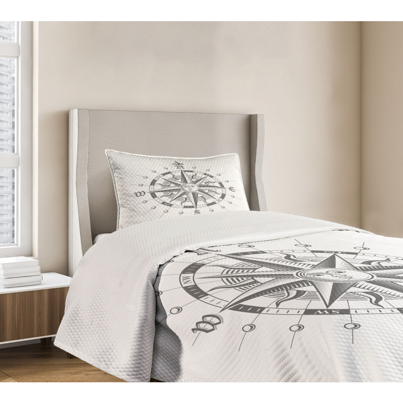 Face Sun Drawing Style Bedspread Set