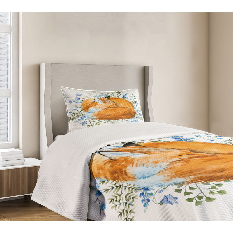 Sleeping Fox Watercolors Bedspread Set