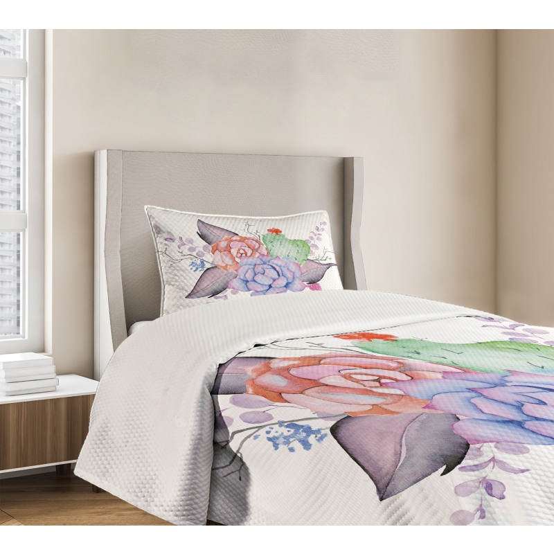 Romantic Summer Blossoms Bedspread Set