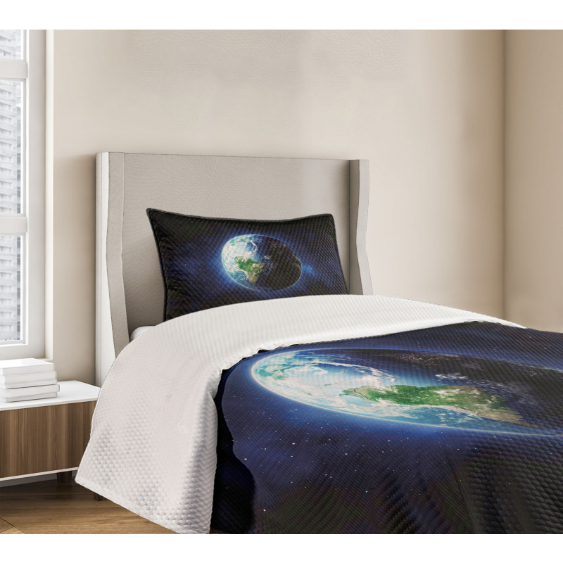 Calm Starry Outer Space Bedspread Set