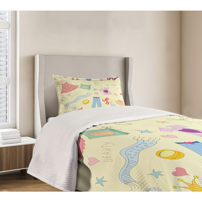 Doodle Items Bedspread Set