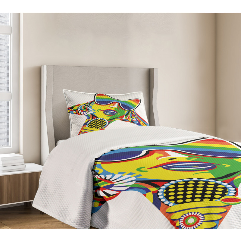 Rainbow Color Art Bedspread Set