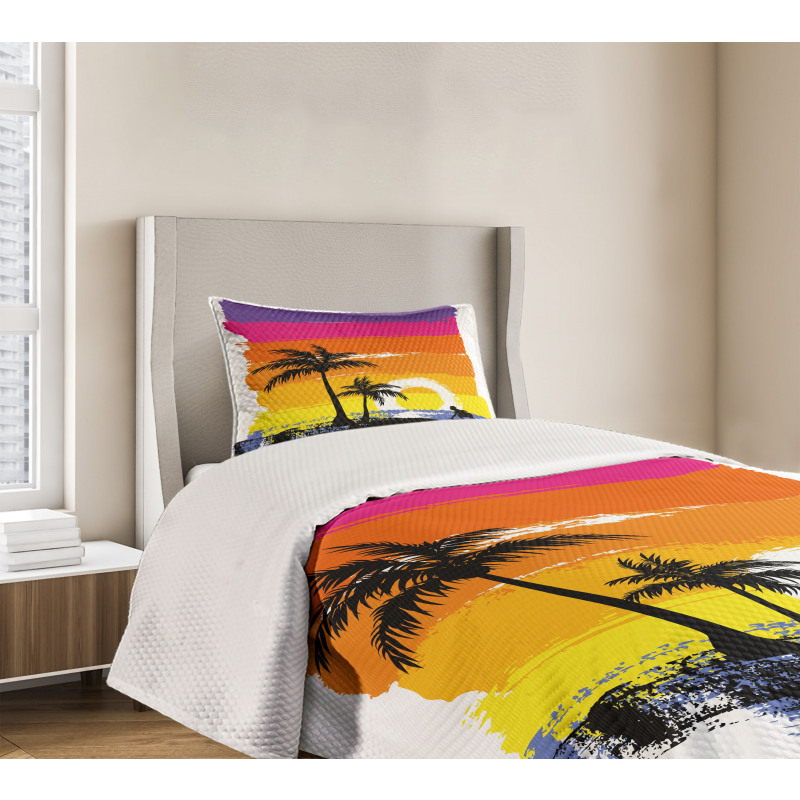 Tropical Beach Bedspread Set