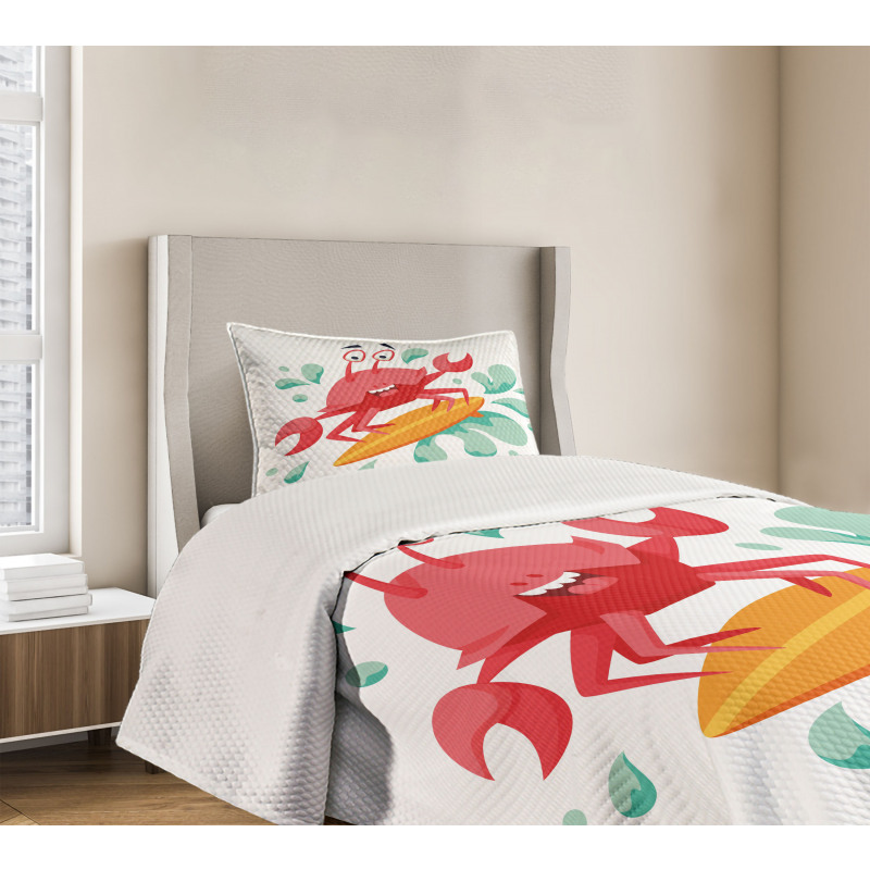 Caricature Crab Bedspread Set