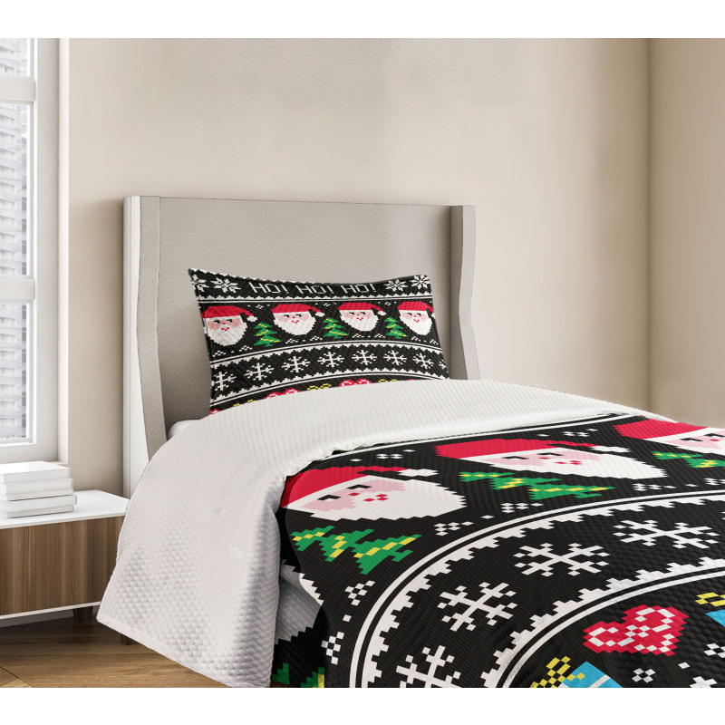 Nordic Retro Borders Bedspread Set