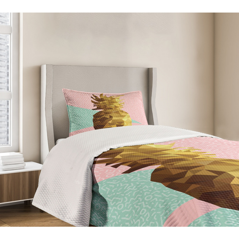 Poly Pineapple Summer Bedspread Set