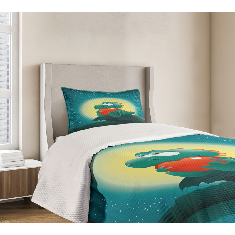 Romantic Dino Bedspread Set