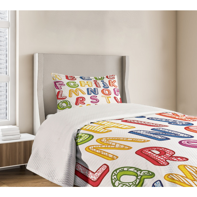 3D Letters ABC Bedspread Set