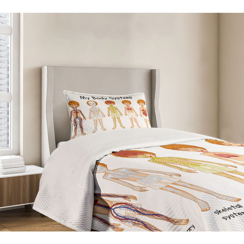 Human Nerve System Bedspread Set