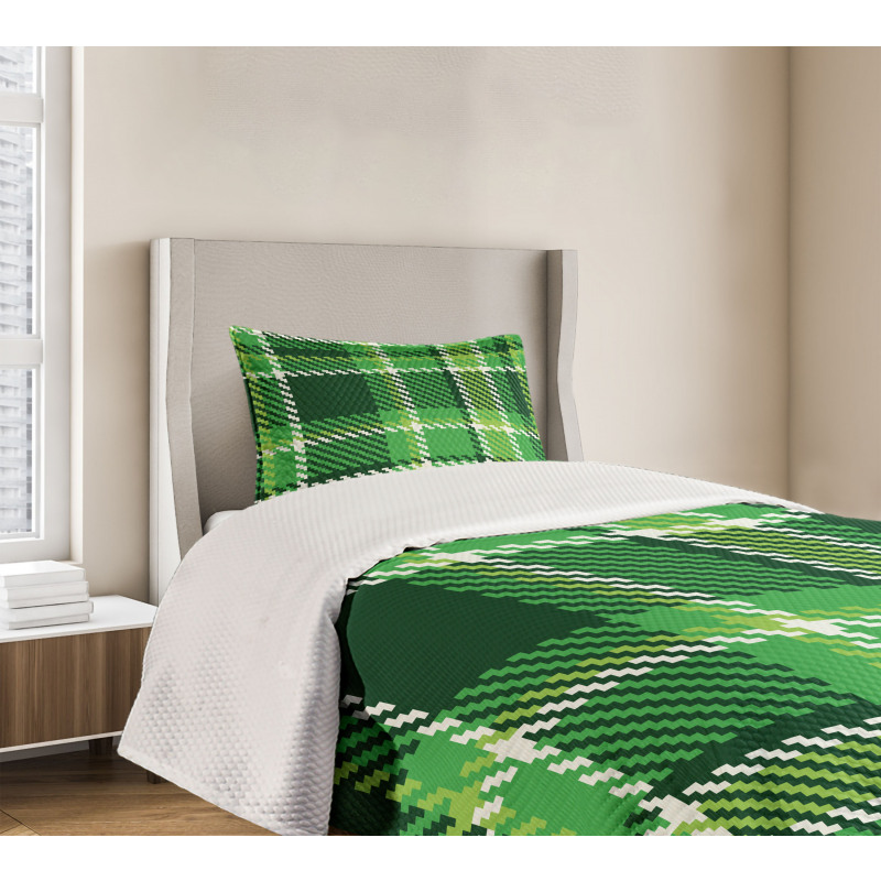 Irish Mosaic Green Bedspread Set