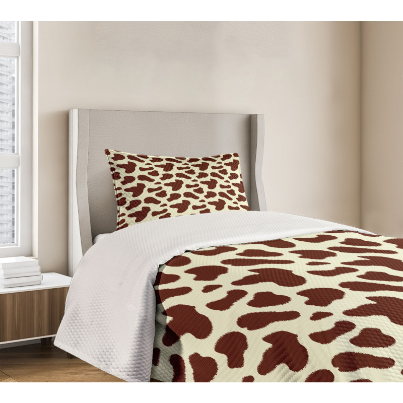 Cattle Skin with Spot Bedspread Set