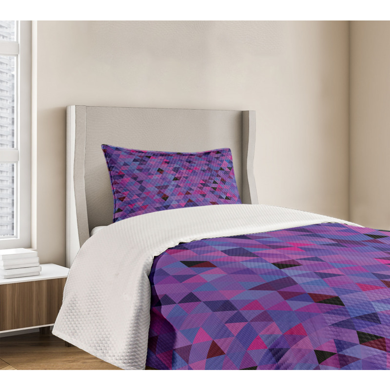 Small Triangles Mosaic Bedspread Set