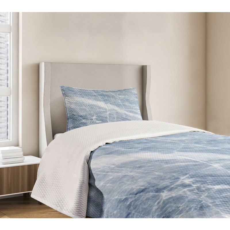 Blue Geography Stone Bedspread Set