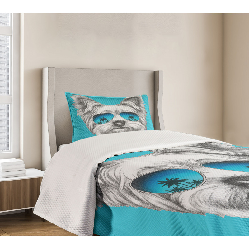 Cool Sunglasses Artwork Bedspread Set