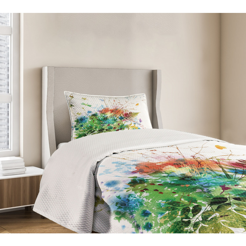 Floral Jungle Summer Bedspread Set