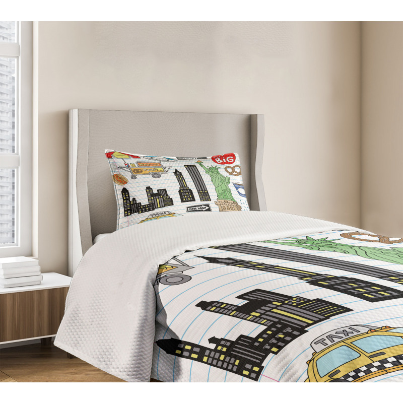 Big Apple Hot Dog Bedspread Set