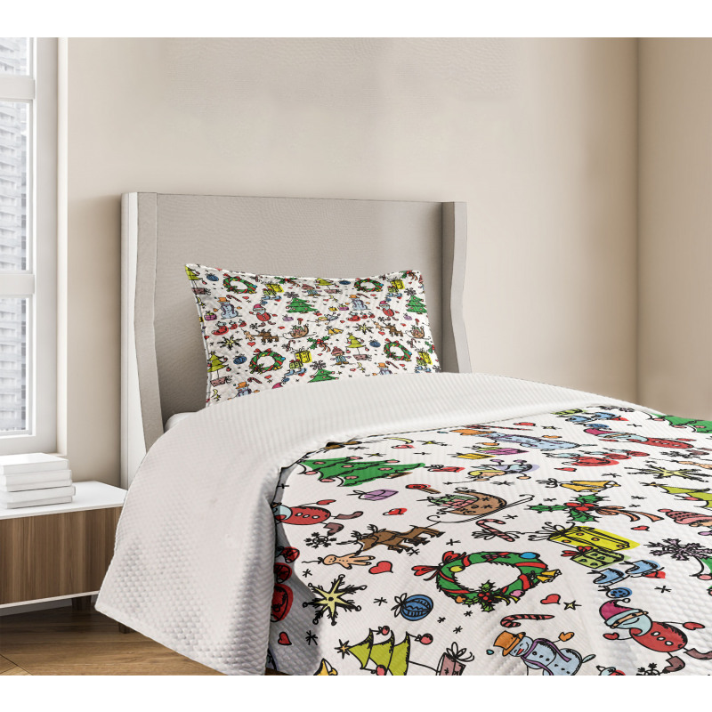 Christmas Cartoon Bedspread Set