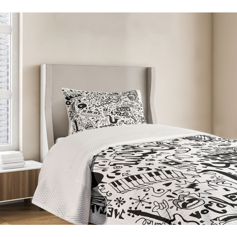 Rock Jazz Blues Dancing Bedspread Set