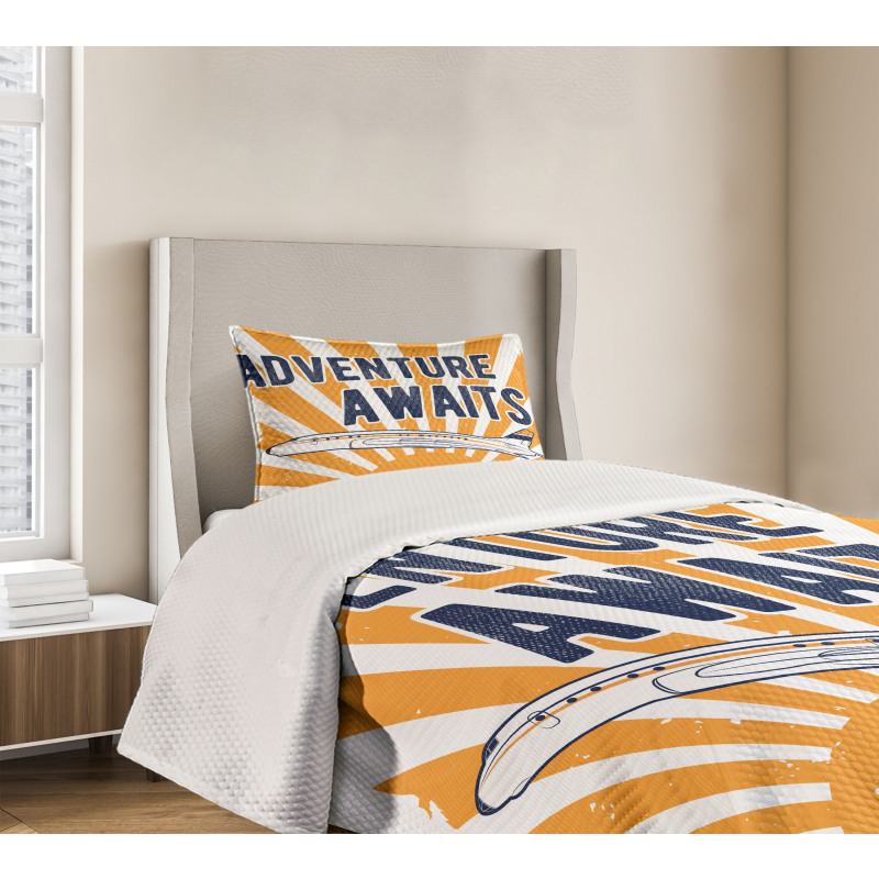 Airplane Sun Journey Bedspread Set