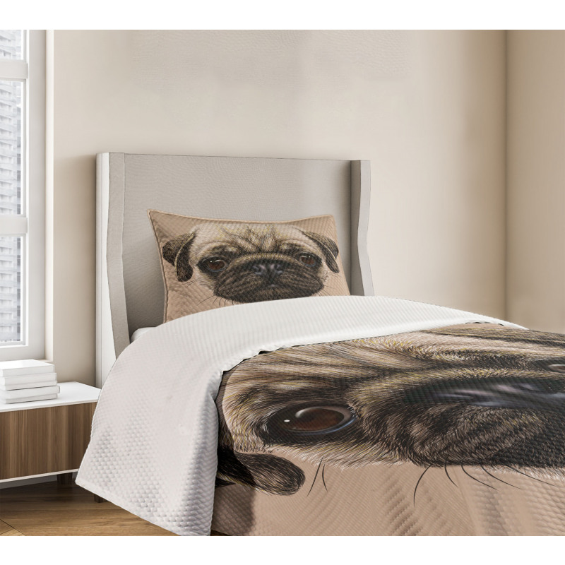 Pet Animal Art Design Dog Bedspread Set