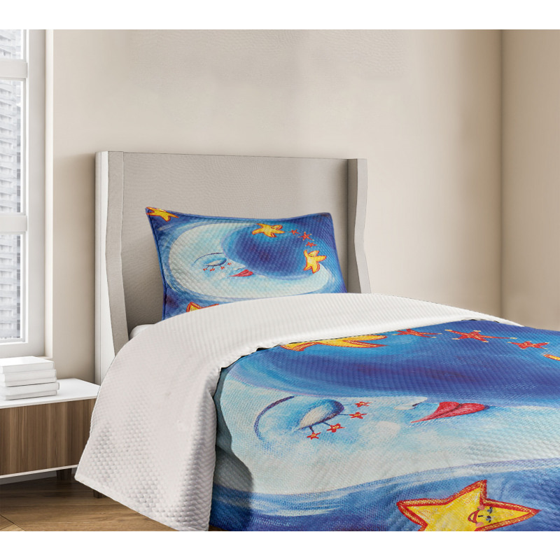 Cartoon Vibrant Star Dance Bedspread Set