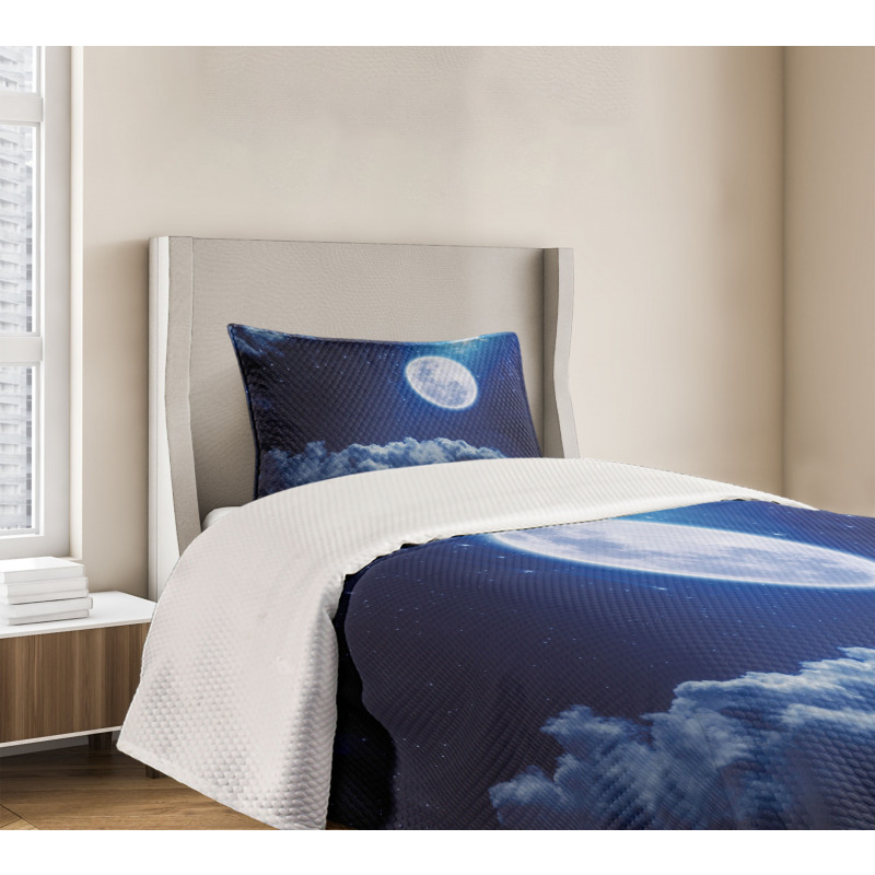 Full Moon Falling Stars Bedspread Set