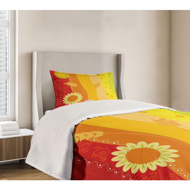 Wheat Farm House Theme Bedspread Set