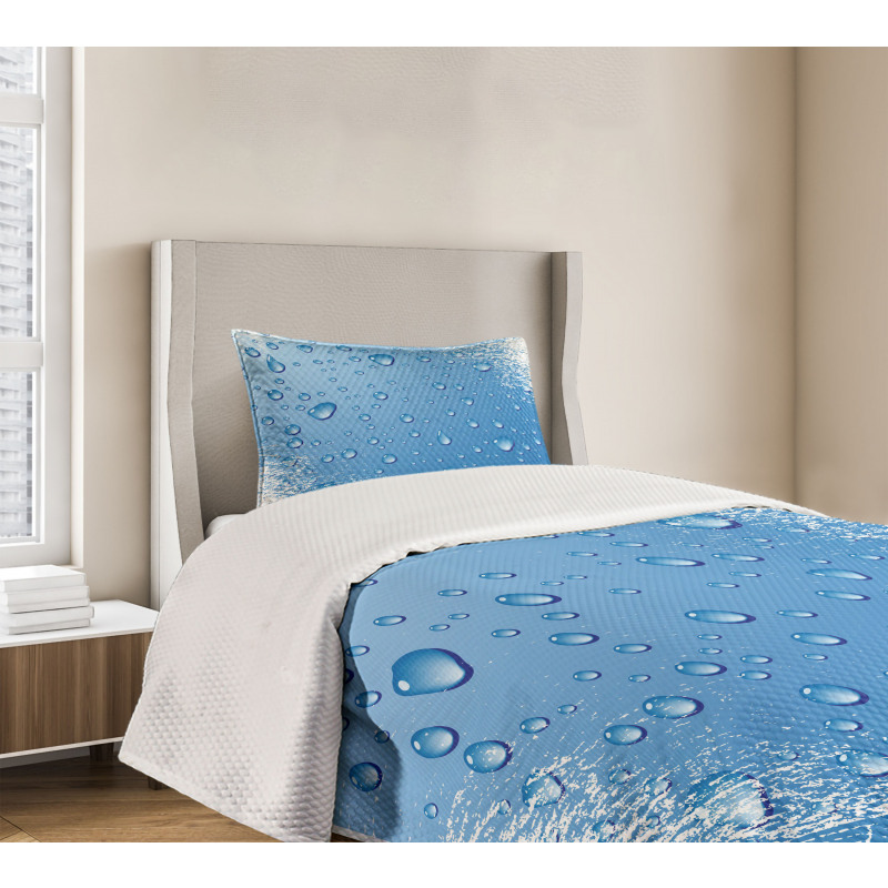 Realistic Water Bubbles Bedspread Set