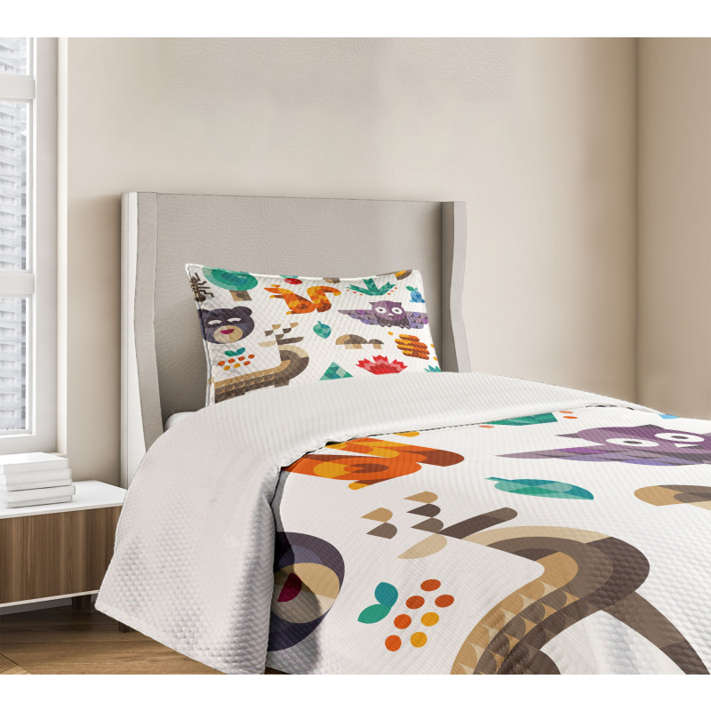 Cheerful Pop Art Design Bedspread Set