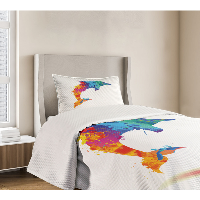 Vibrant Ocean Mammal Bedspread Set