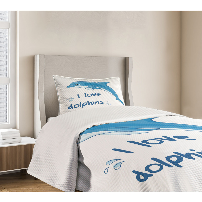 Cartoon Ocean Animals Bedspread Set