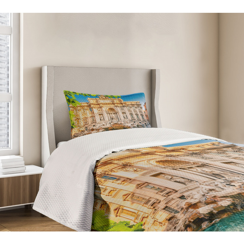 Fountain Di Trevi Tourist Bedspread Set