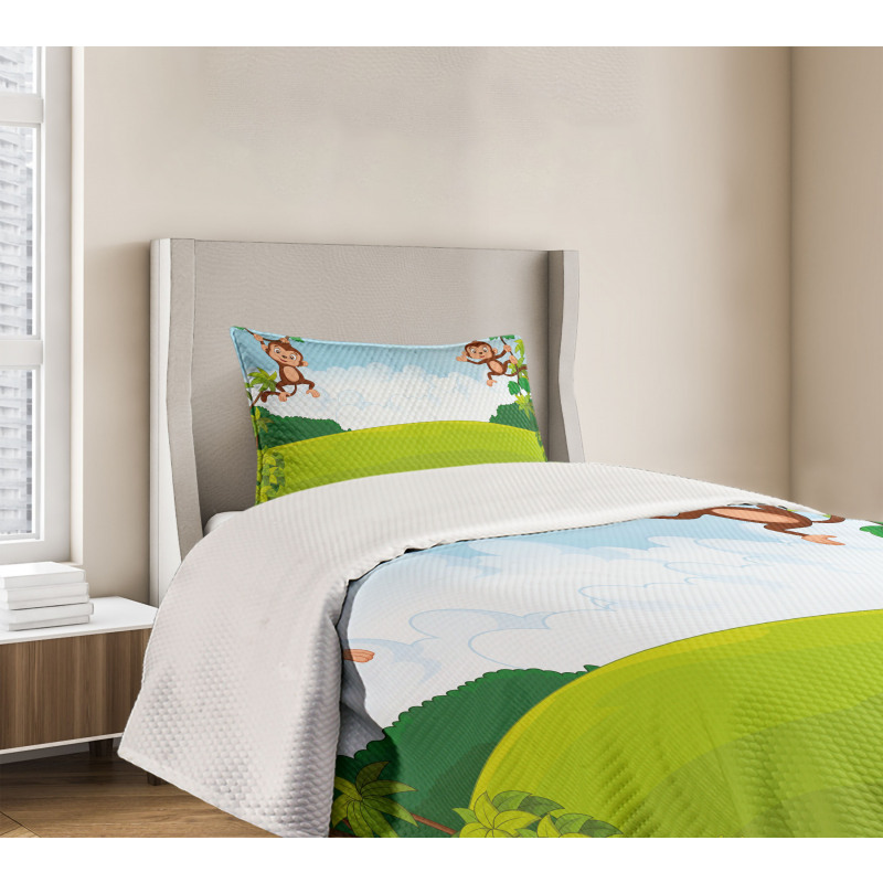 Monkeys on Vines Bedspread Set