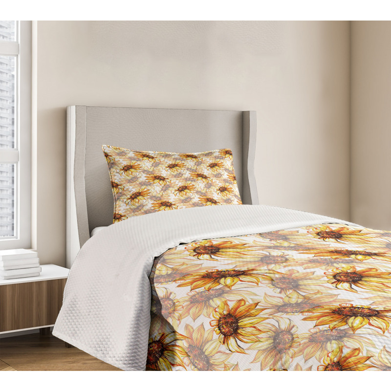 Sunflower Blossom Bedspread Set